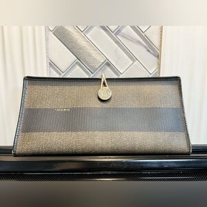 RARE Vintage FENDI Bifold Long Wallet Penguin Striped